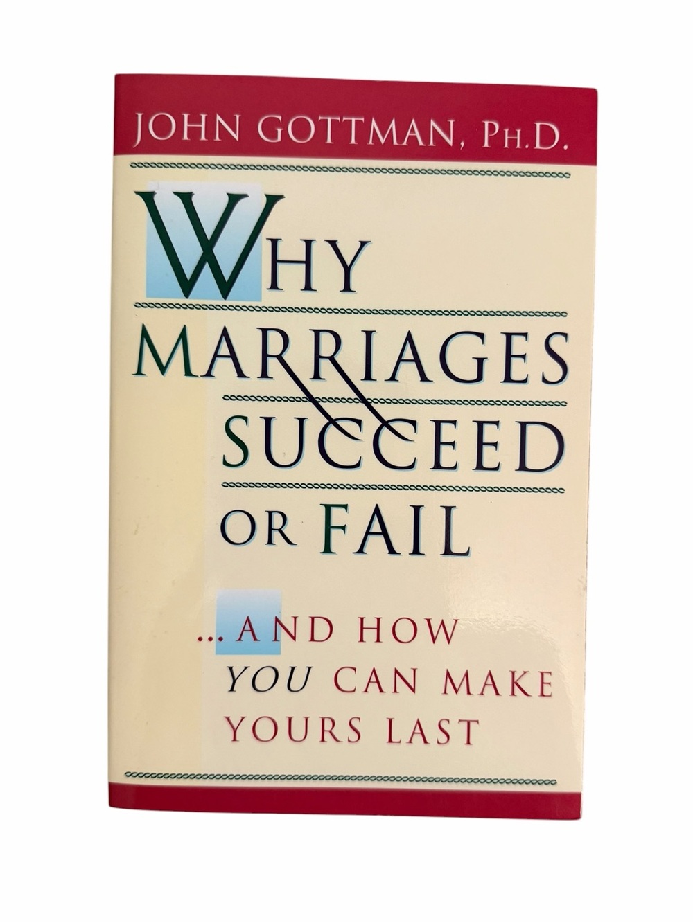 Why Marriages Succeed or Fail by John Gottman PhD Paperback Book